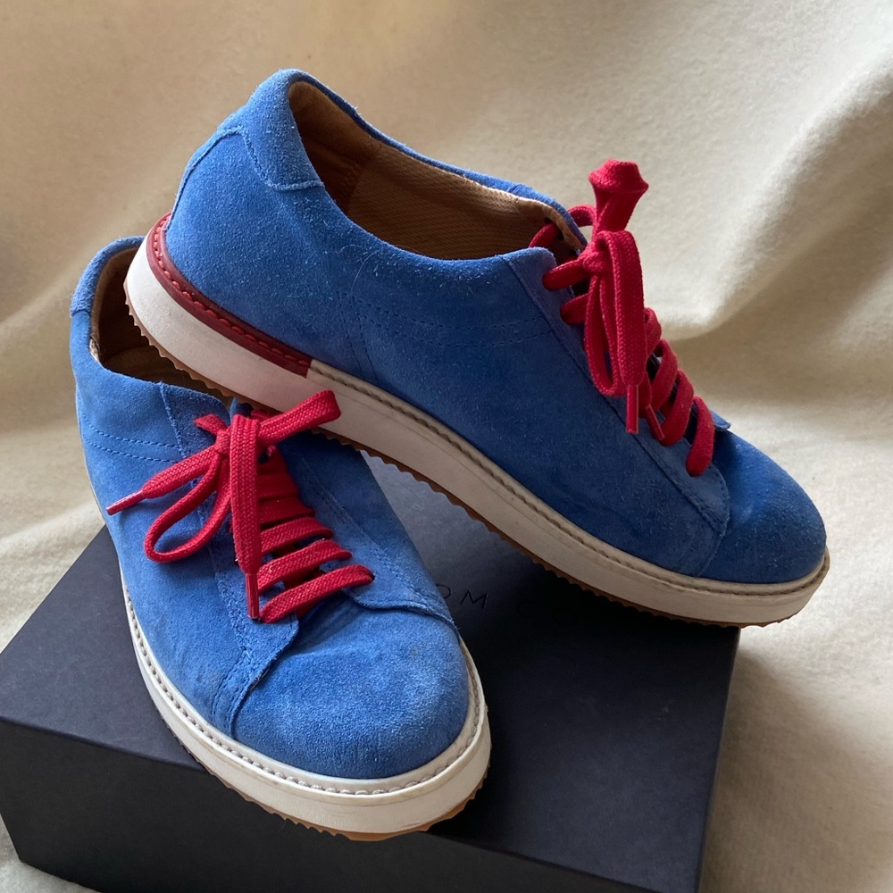 Hush Puppies Sabine blue suede sneakers